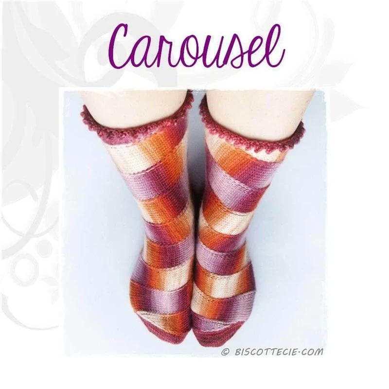 Carousel Sock Pattern by Louise Robert