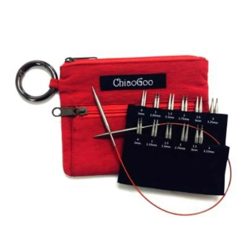 Chiaogoo Interchangeable Twist SHORTIES RedLace 2" & 3" (5 & 8cm)