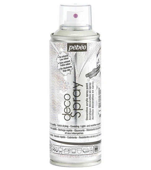 Acrylic spray - décospray - 200ml - multicolor glitter