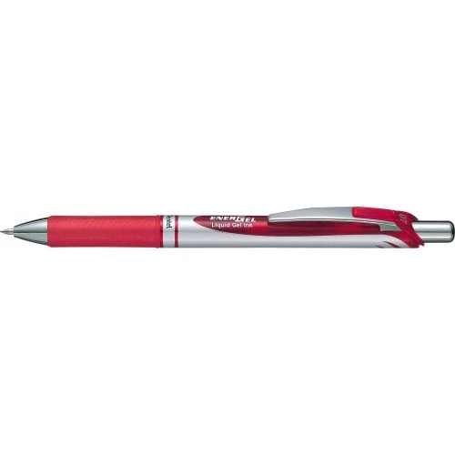 Energel Retractable Pen Red 0.7mm