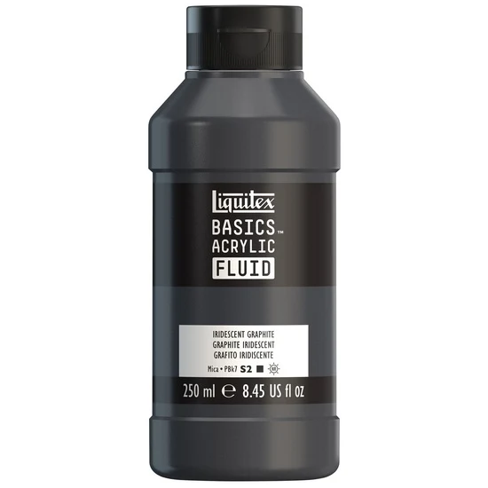 Basics fluid acrylic - 8oz - iridescent graphite
