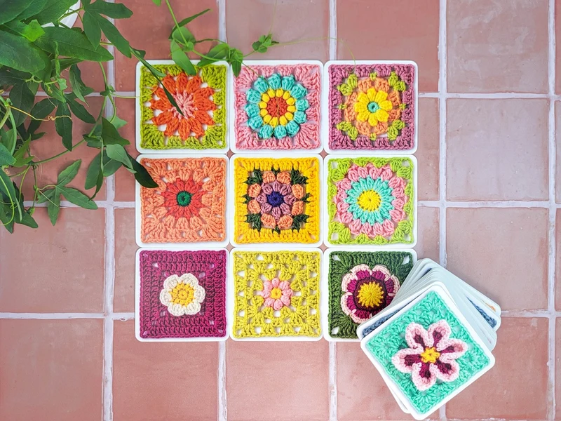 The Granny Square Flowers Deck by Claire Montgomerie