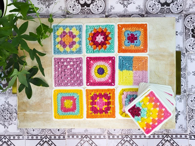 The Granny Square Card Deck by Claire Montgomerie
