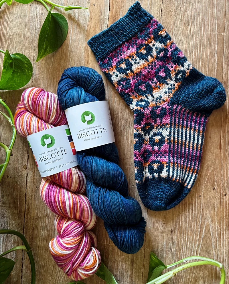 Les Moutons de Biscotte Socks | Knitting Pattern and Optional Kits