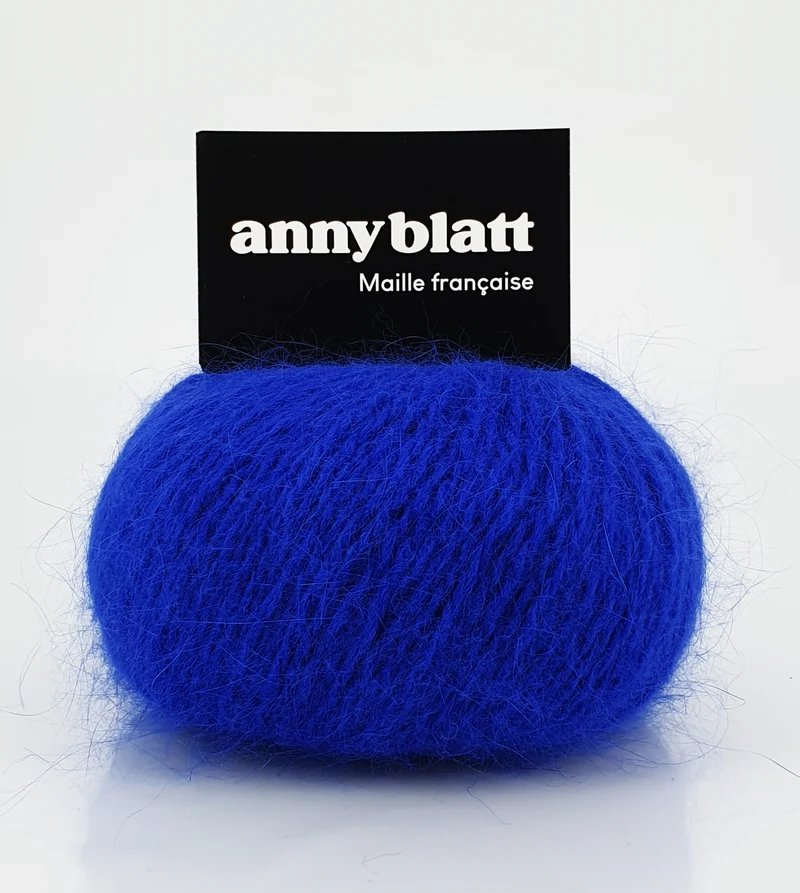 Pull Avy à tricoter en Angora et doré.