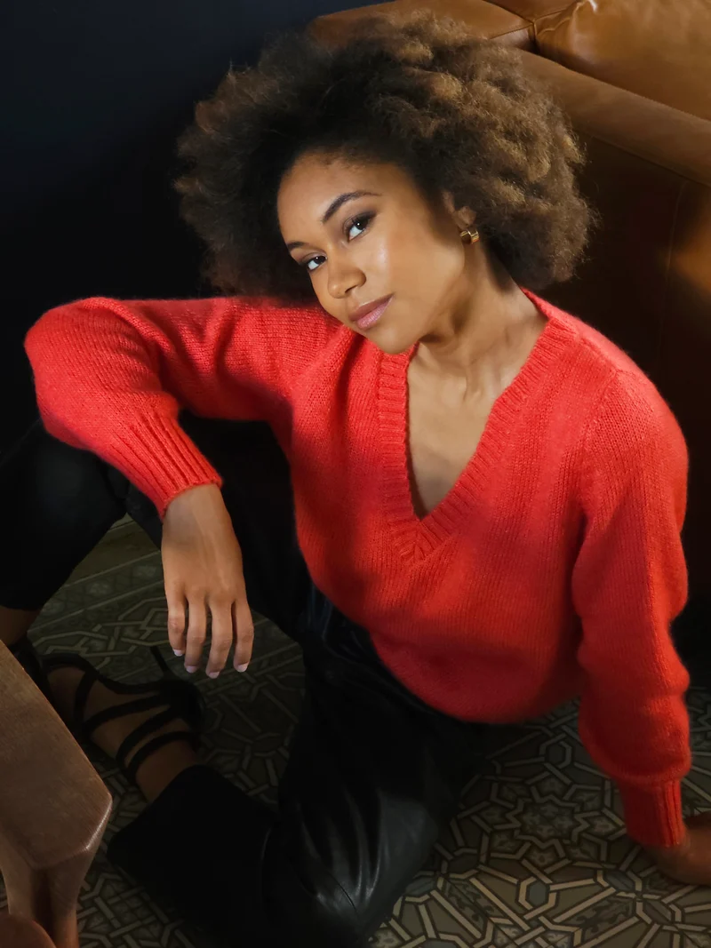 Pull Avy à tricoter en Mohair.