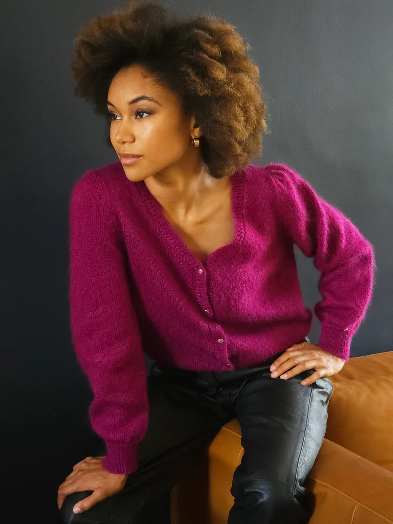 Gilet Anika 2-en-1 mohair - 18 coloris.