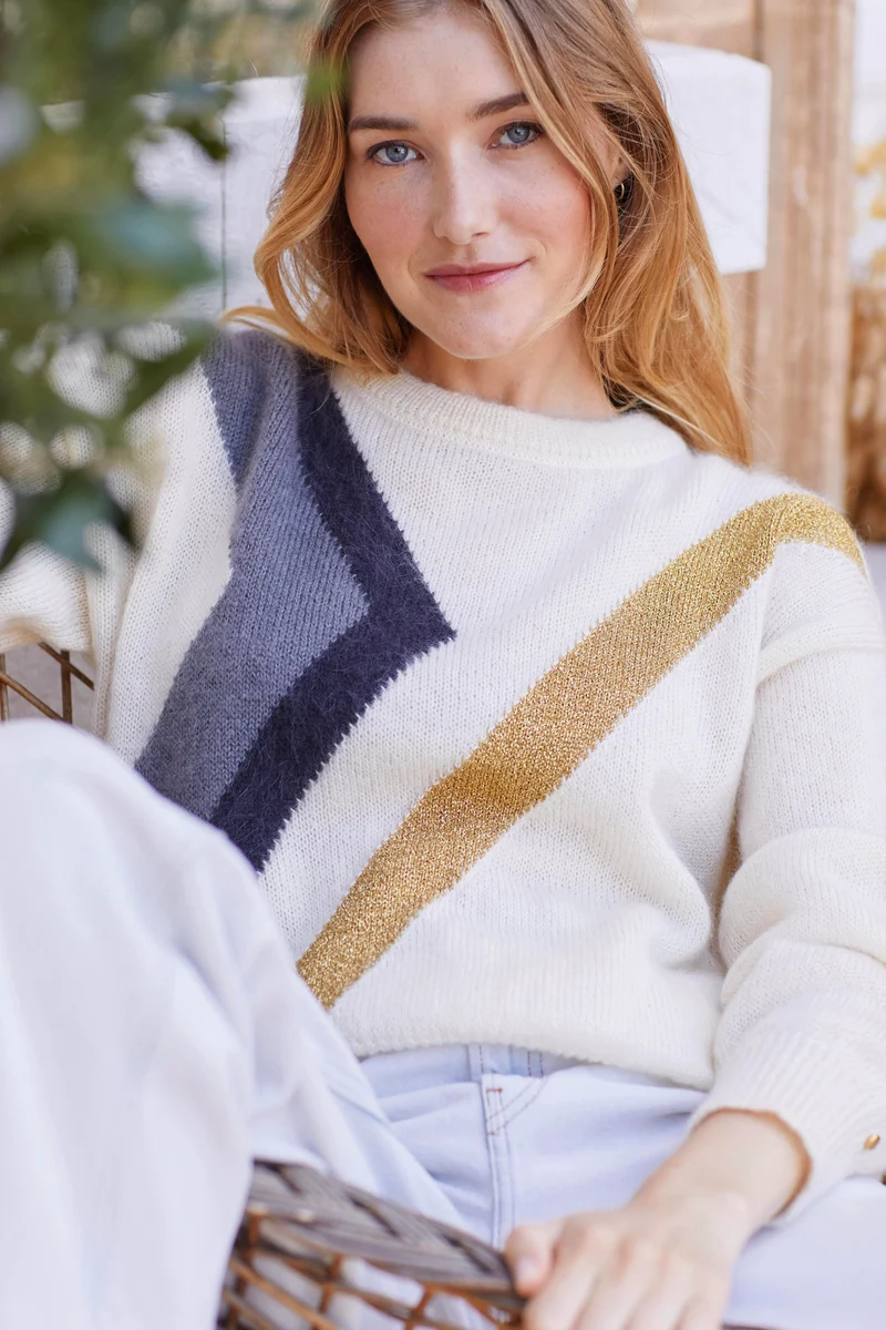 Pull Inès et or - 6 coloris.