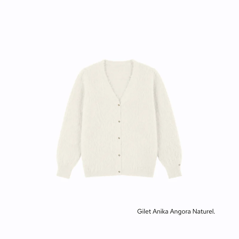 Gilet Anika 2-en-1 en Angora - 14 coloris.