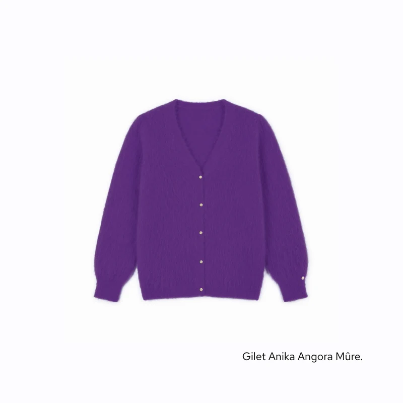 Gilet Anika 2-en-1 en Angora - 14 coloris.