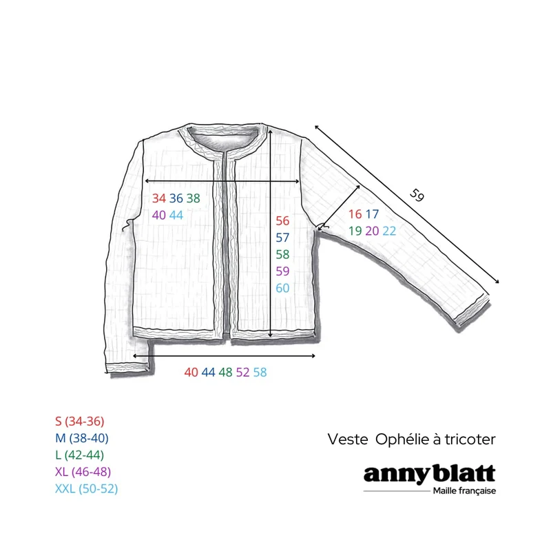Veste Ophelie à tricoter.