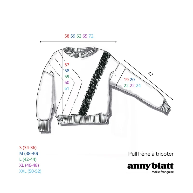 Pull Irene à tricoter.