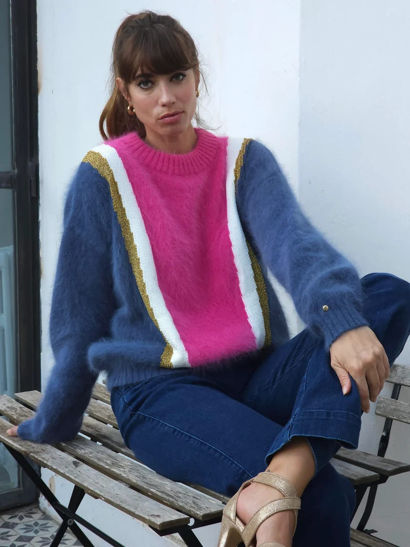 Pull Serena en Angora à tricoter.