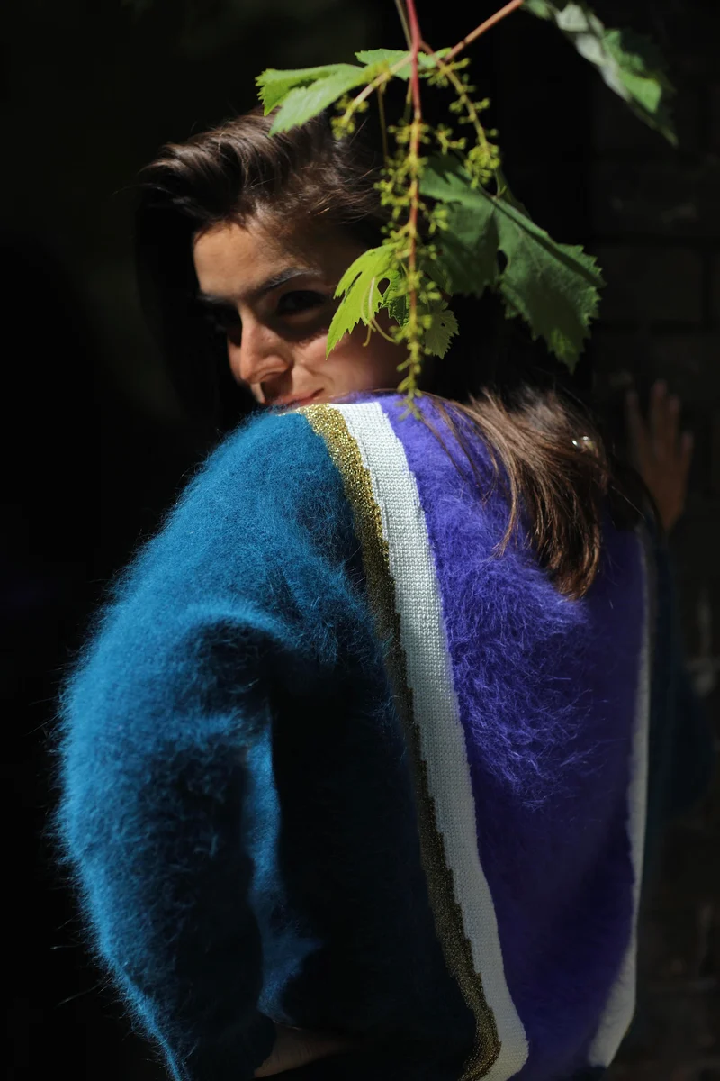 Pull Serena en Angora à tricoter.