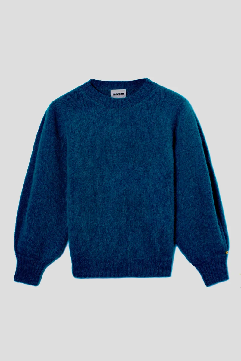 Pull Alix Angora Pacifique et doré.