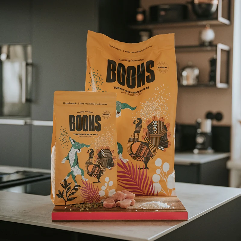 Hundefutter Boons Pute (für ältere Hunde)