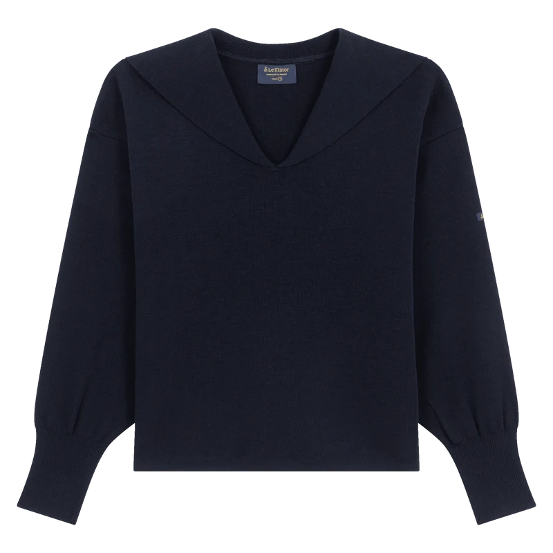 Vareuse en maille marine
