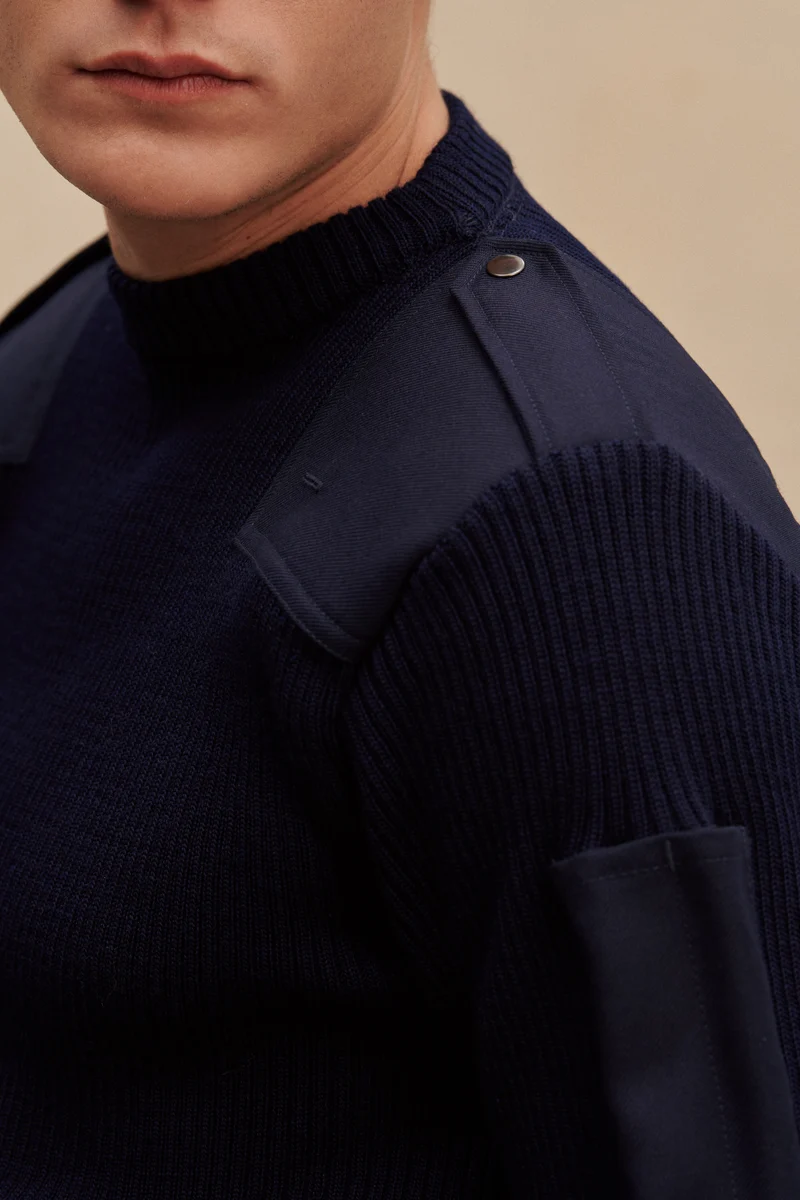 Pull Officier bleu marine pour homme