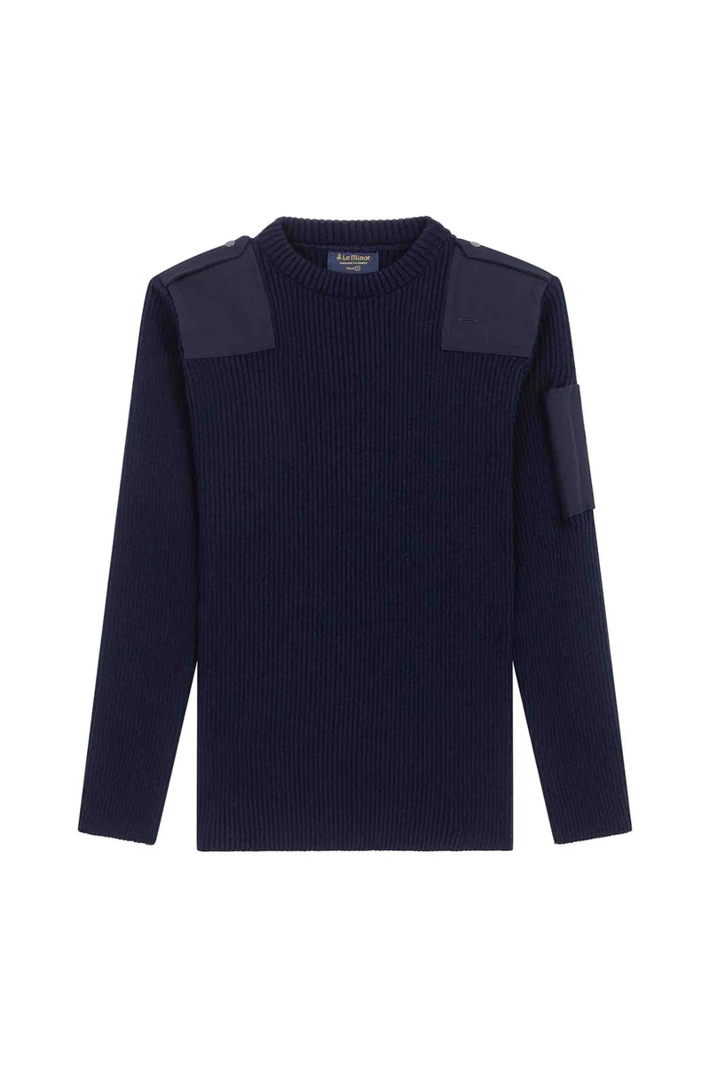 Pull Officier bleu marine pour homme
