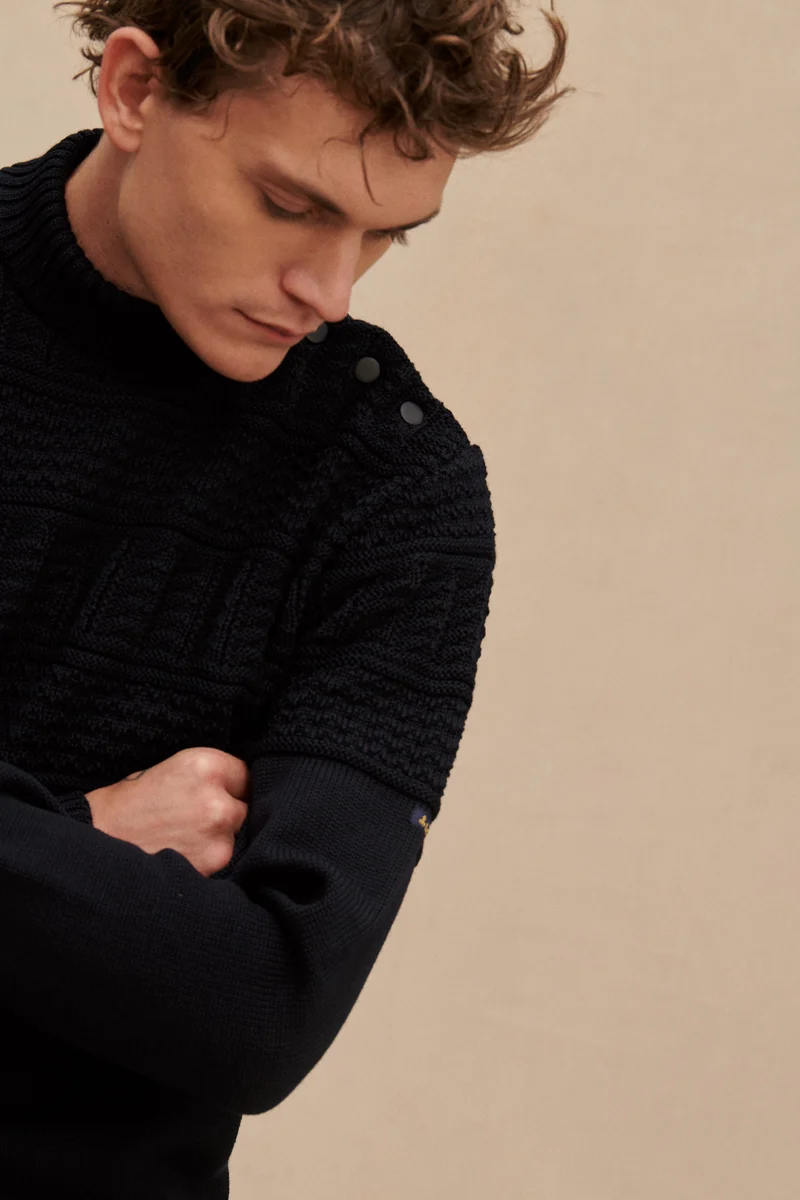 Pull Marin pêcheur marine pour homme