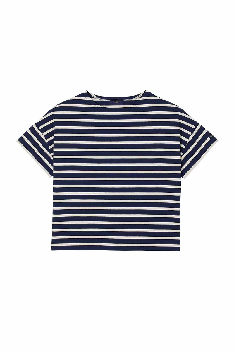 Marinière Jim oversize marine et écru pour femme