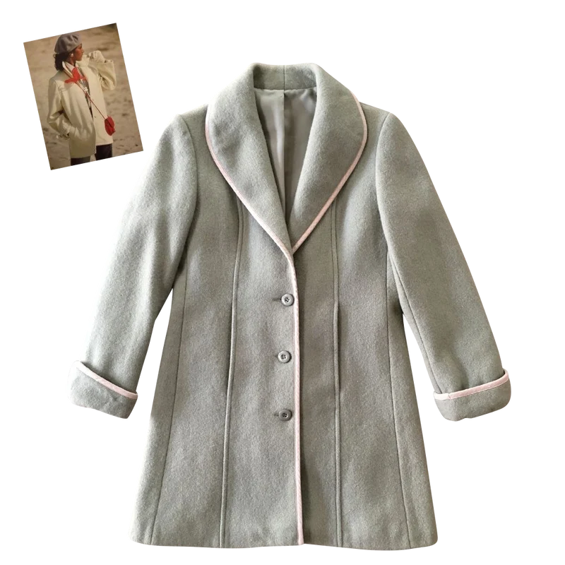 manteau vert olive clair - Seconde main