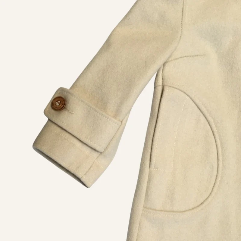 Manteau pour enfant écru à capuche - Seconde main