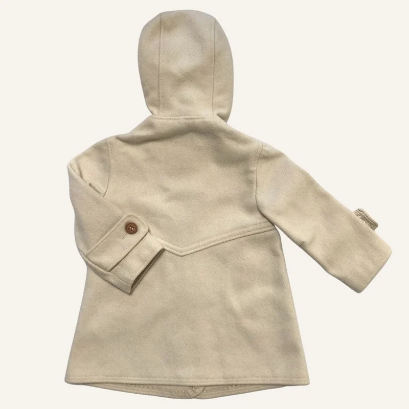 Manteau pour enfant écru à capuche - Seconde main