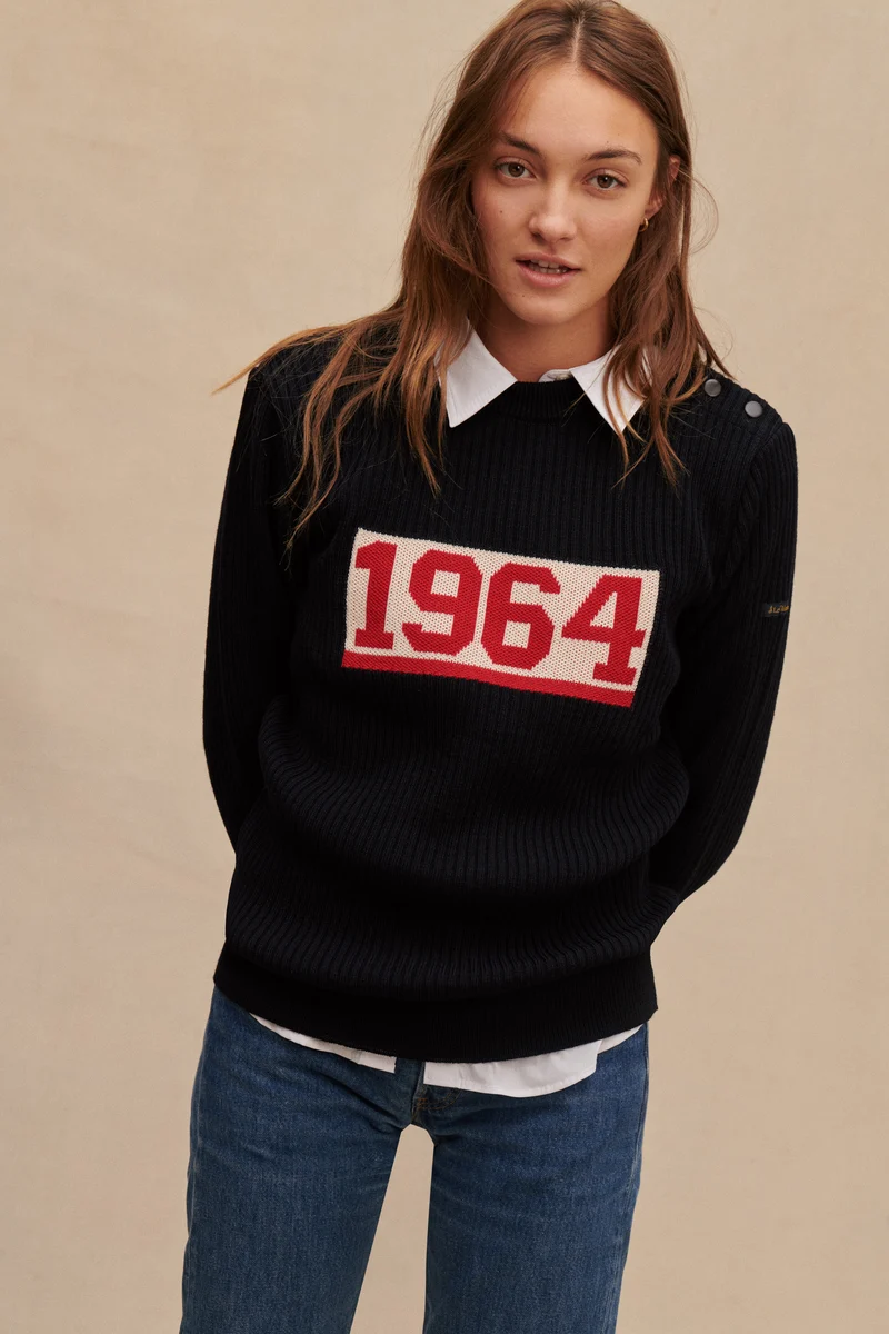 Pull marin 1964 bleu marine pour femme