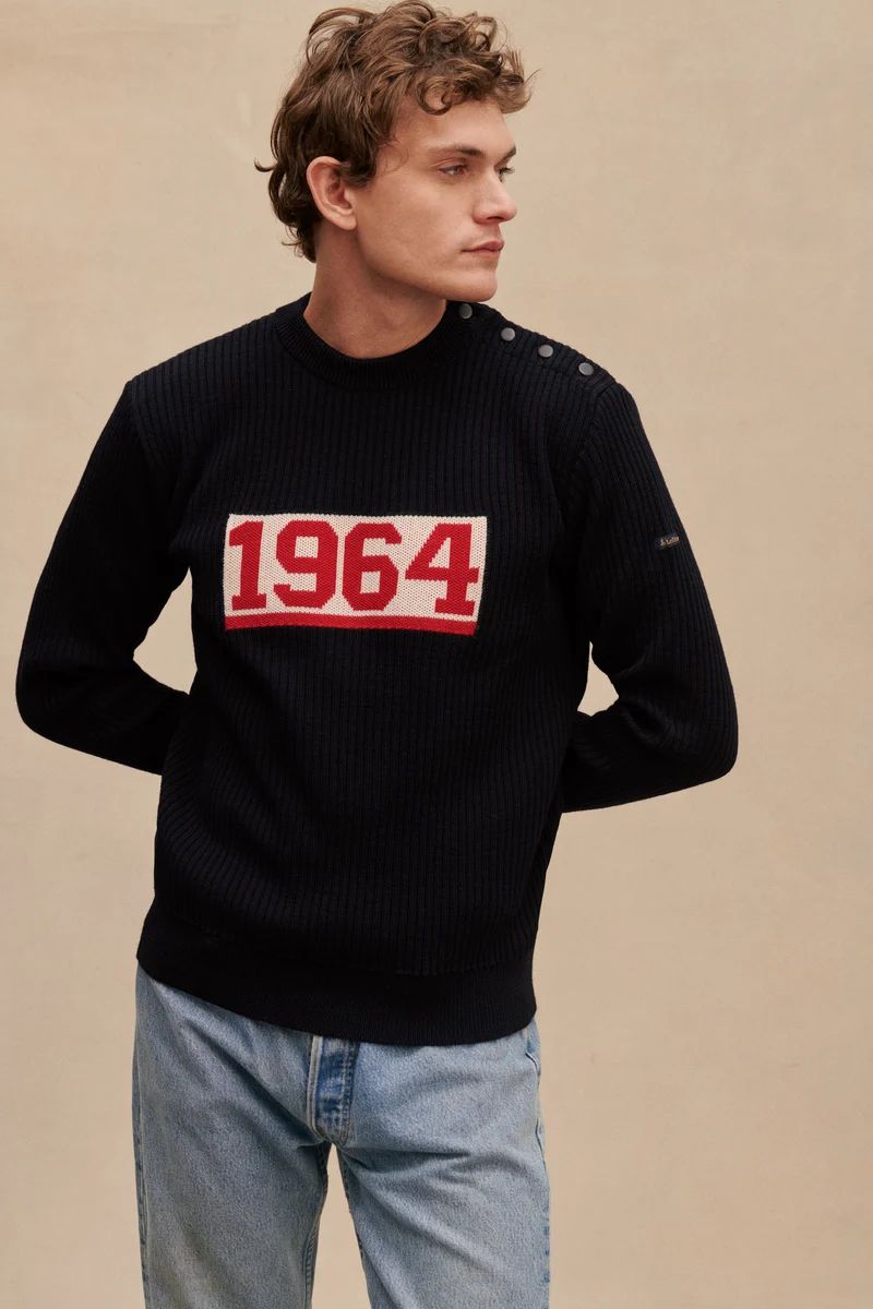 Pull marin 1964 bleu marine pour homme
