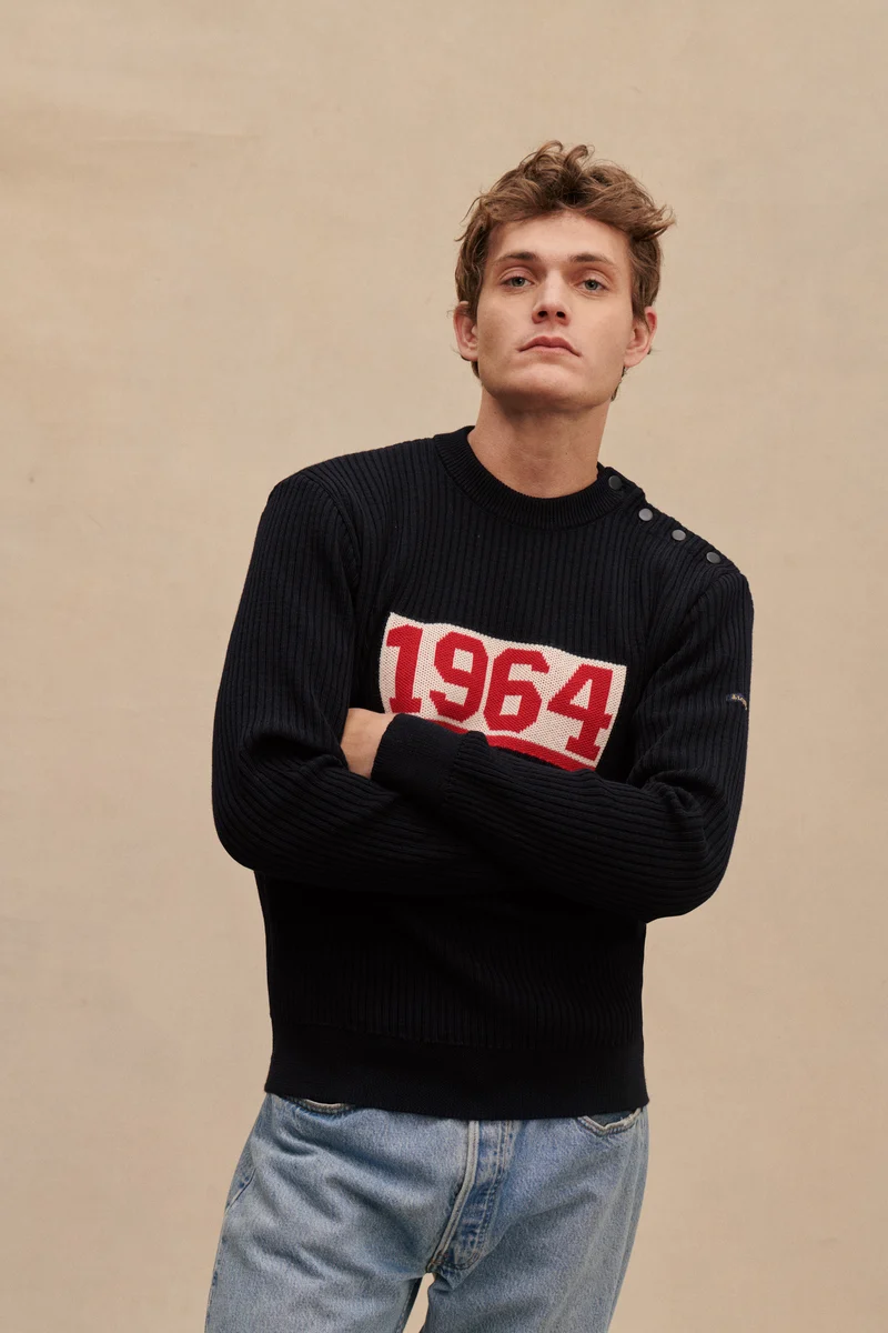 Pull marin 1964 bleu marine pour homme