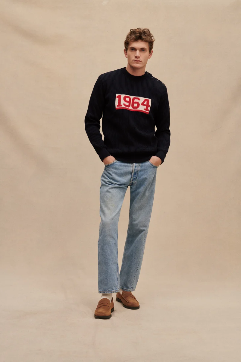Pull marin 1964 bleu marine pour homme