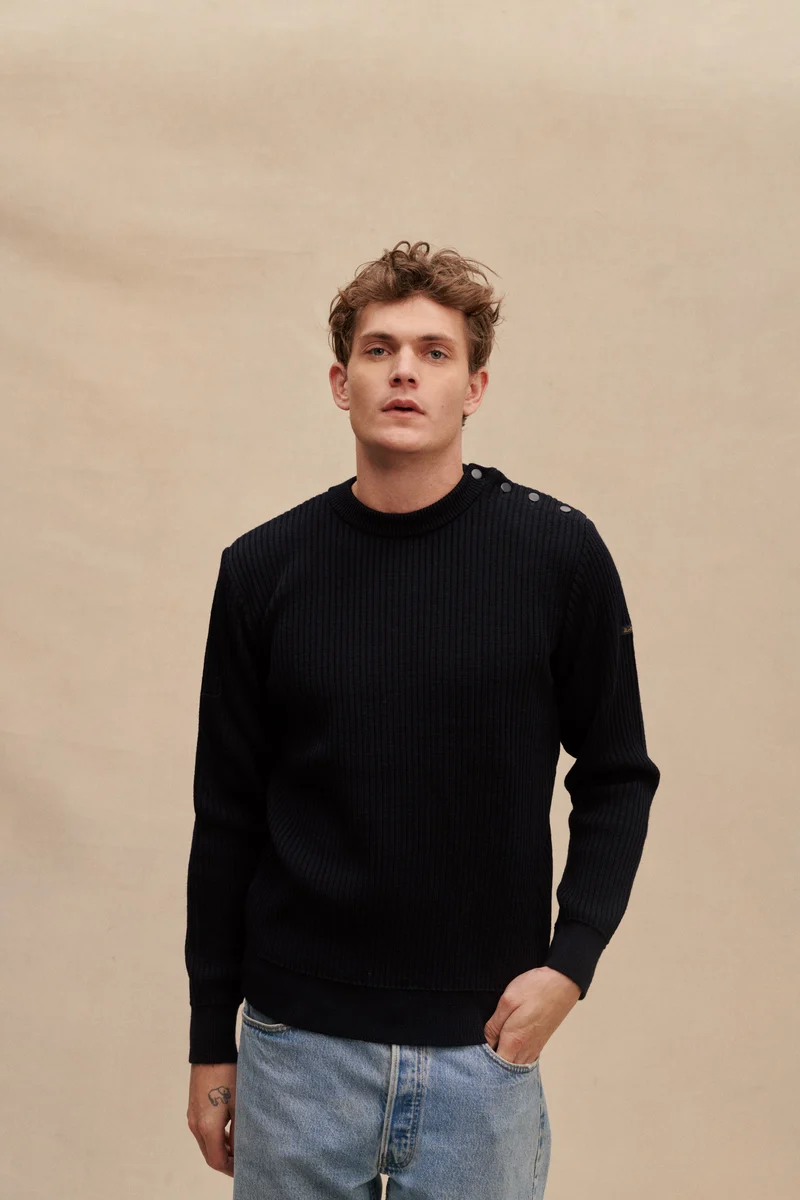Pull marin Newport bleu marine pour Homme