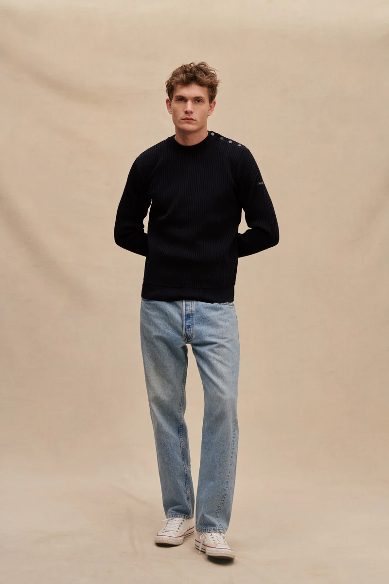 Pull marin Newport bleu marine pour Homme
