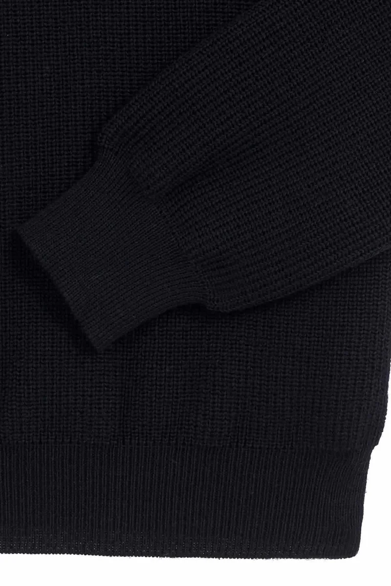 Pull camionneur bleu marine pour femme en laine vierge