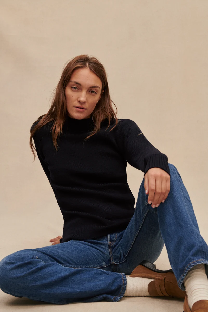 Pull marin bleu marine pour femme