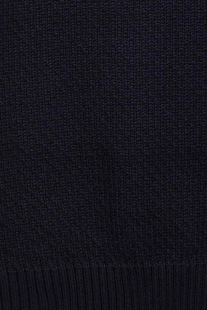 Pull col roulé Norvégien bleu marine pour femme