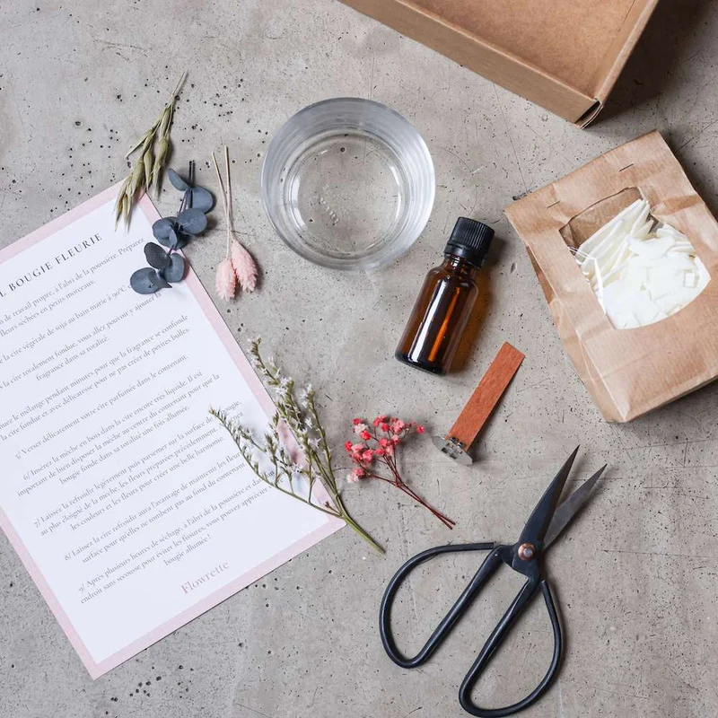 Kit DIY bougie fleurie Hector