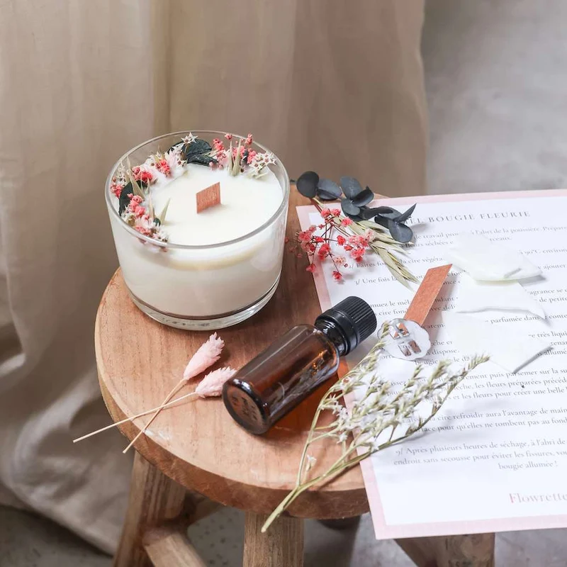 Kit DIY bougie fleurie Hector