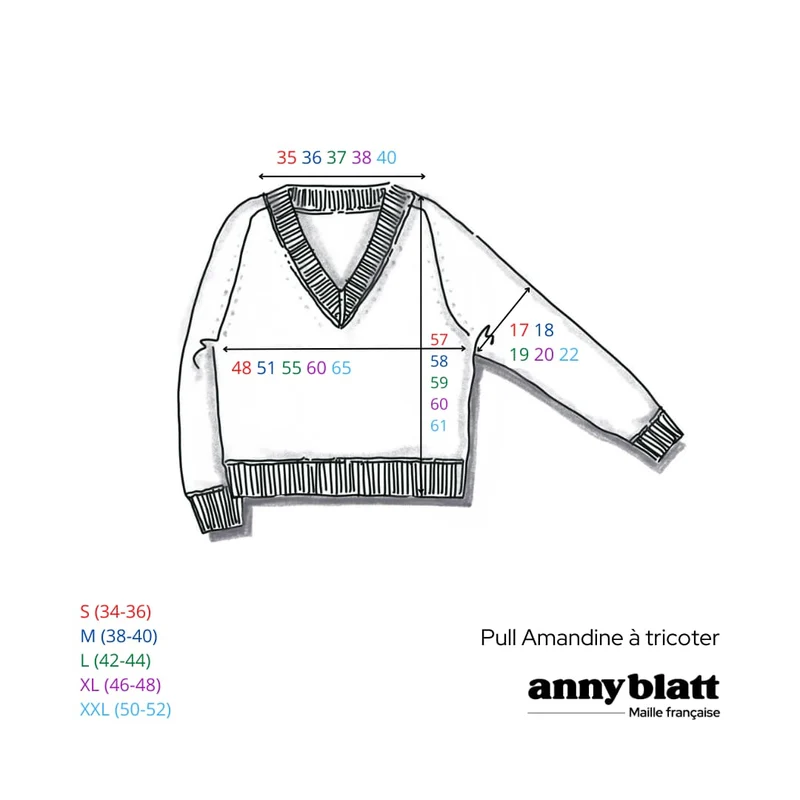 Pull Amandine à tricoter.