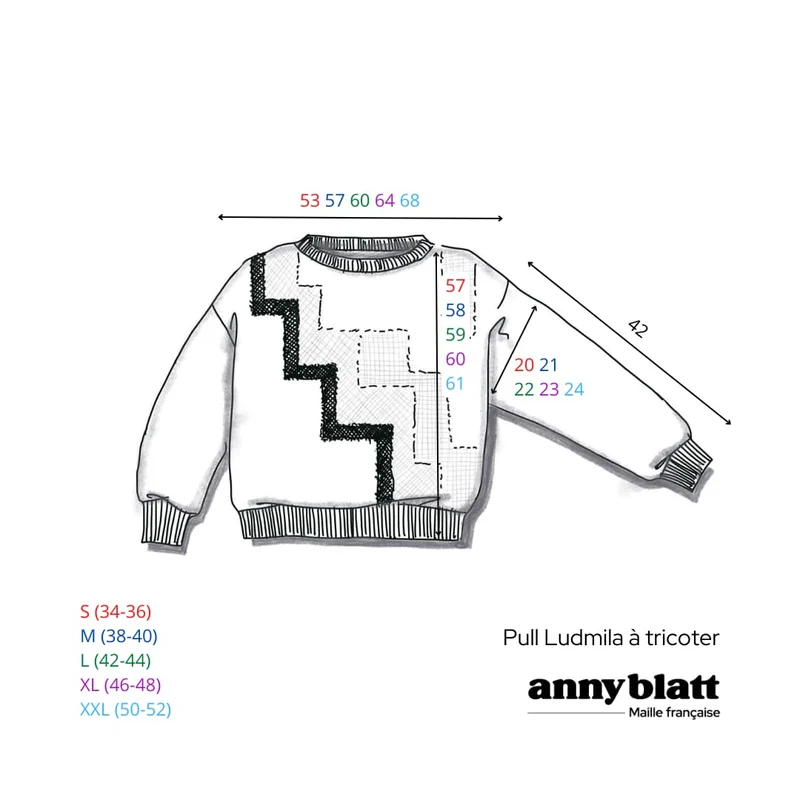 Pull Ludmilla à tricoter.