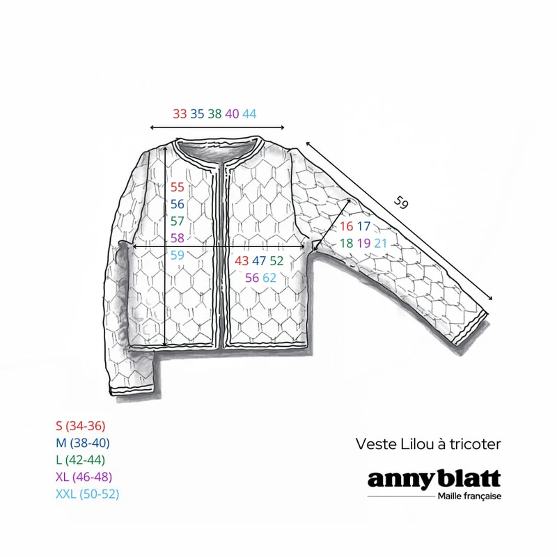 Veste Lilou à tricoter.