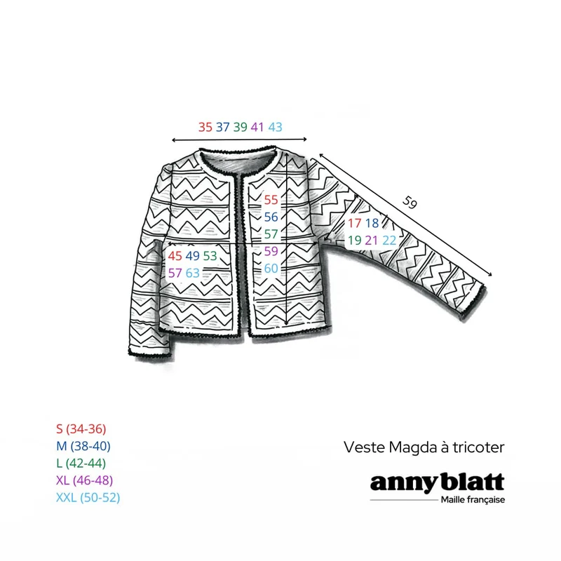 Veste Magda à tricoter.