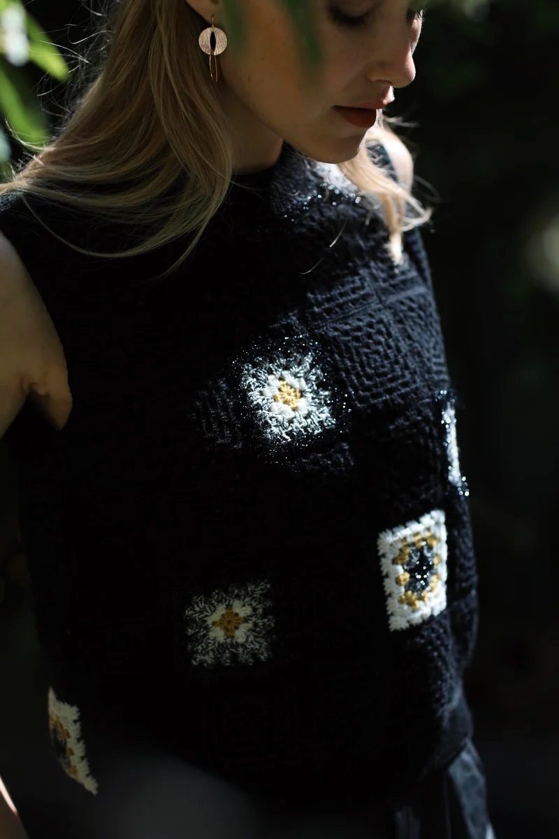 Débardeur Flavie au crochet.