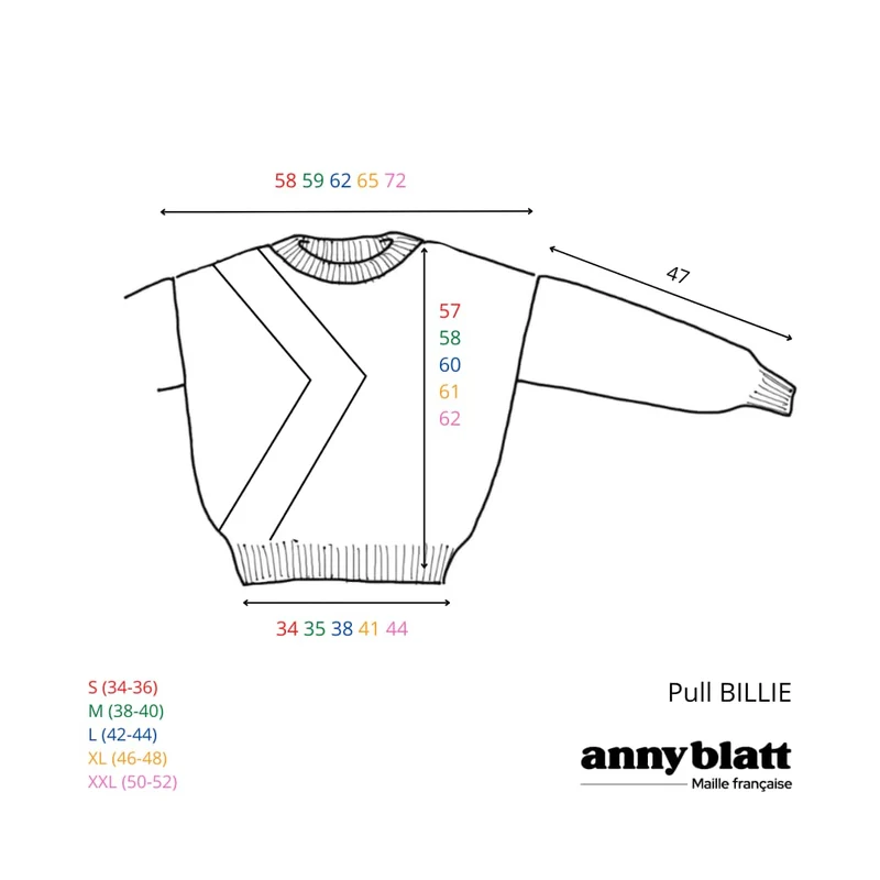 Pull Billie à tricoter.