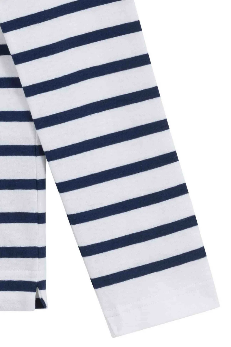 Marinière Marine Nationale blanche et marine pour femme