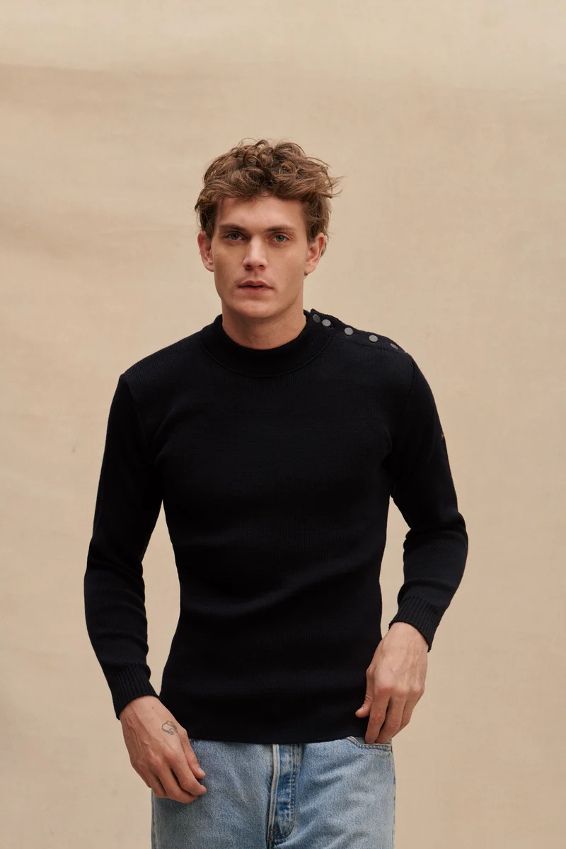 Pull marin bleu marine pour homme