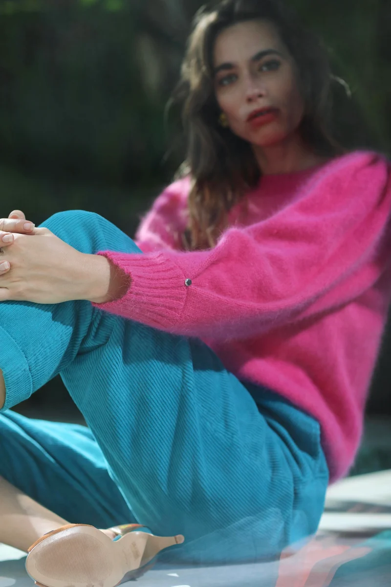 Pull Alix Angora Rose Sorbet.