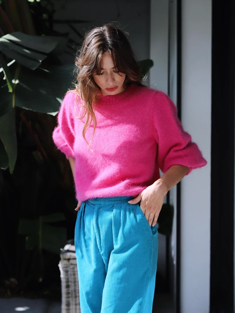 Pull Alix Angora Rose Sorbet.