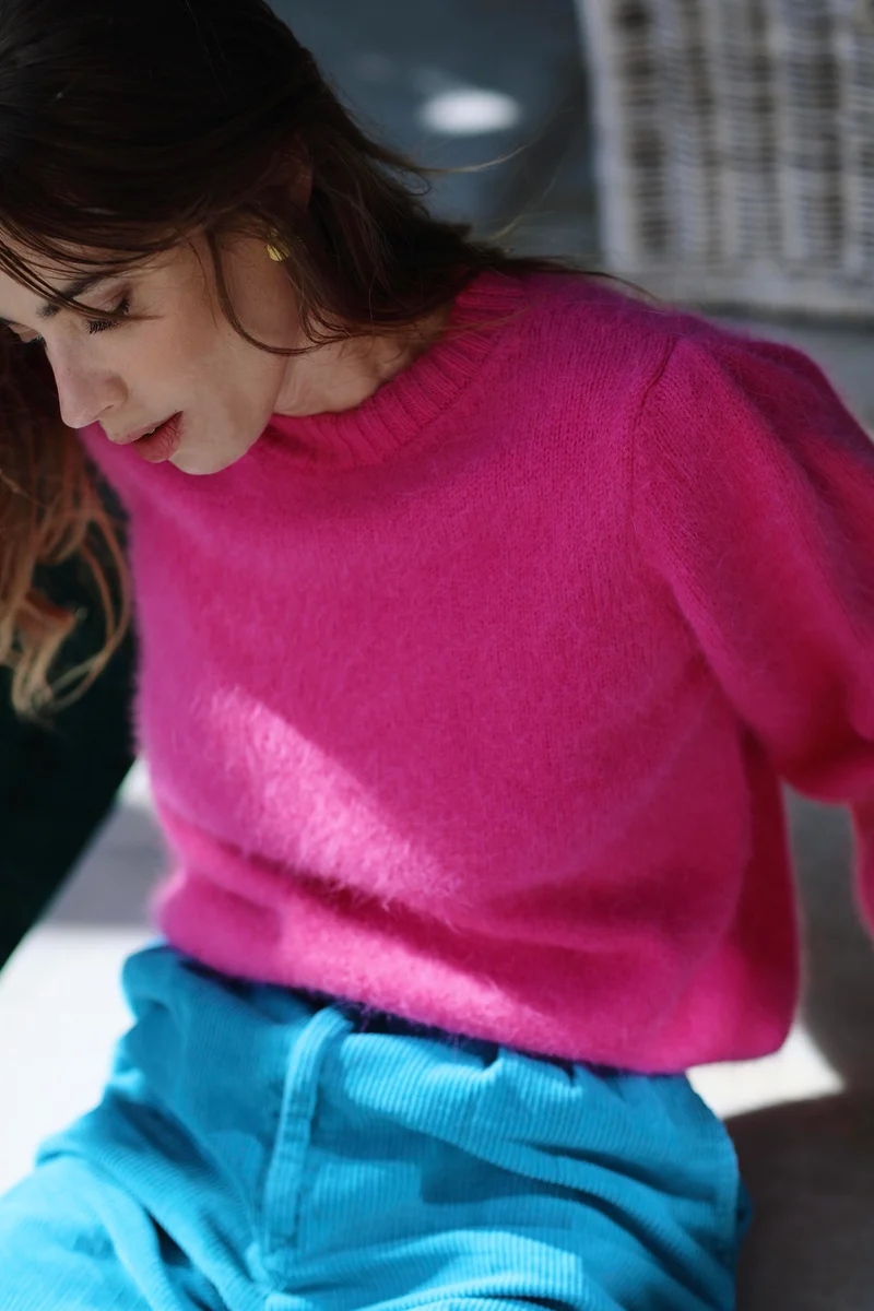 Pull Alix Angora Rose Sorbet.